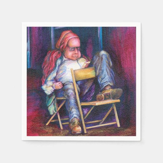 Norman Perfers Zeichne in Seinem Schlaf Serviette (Vorderseite)