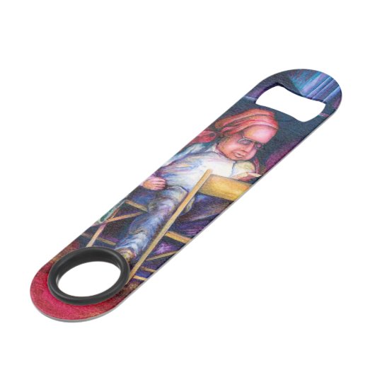 Norman Perfers Zeichne in Seinem Schlaf Speedflaschenöffner (Vorderseite Schrägansicht)