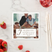 Norman Rockwell Anpassbarer Erntedank Serviette (Beispiel)