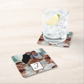 Norman Rockwell Mit Monogramm Erntedank Rechteckiger Pappuntersetzer (Vor Ort)