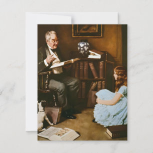 Norman Rockwell Woabouts Encyclopedia Britann Feiertagskarte