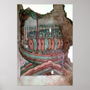 Norman soldiers crossing the English channel Poster