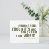 Norman Vincent Peale Quote Postkarte (Stehend Vorderseite)