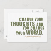 Norman Vincent Peale Quote Postkarte (Vorne/Hinten)