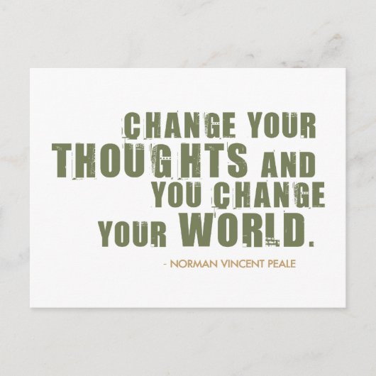 Norman Vincent Peale Quote Postkarte (Vorderseite)
