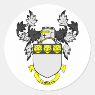 NORMAN-Wappen Runder Aufkleber