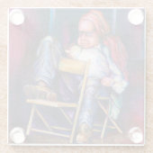 Norman zeichne lieber in seinem Schlaf Glasuntersetzer (Rückseite)