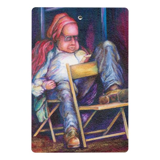 Norman zeichne lieber in seinem Schlaf Mini Klemmbrett (Rückseite)