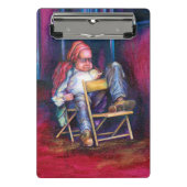 Norman zeichne lieber in seinem Schlaf Mini Klemmbrett (Vorderseite)