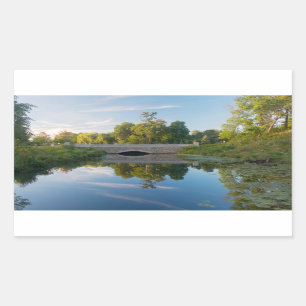 Normandale Lake Park und Bridge Rechteckiger Aufkleber