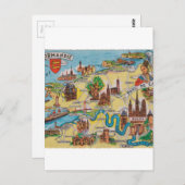 Normandie alte Karte (Vorne/Hinten)