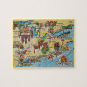 Normandie alte Karte Puzzle (Horizontal)