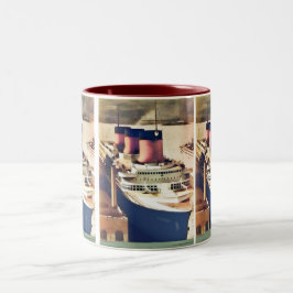 Normandie an NYC Zweifarbige Tasse