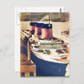 Normandie bei NYC Postkarte (Vorne/Hinten)