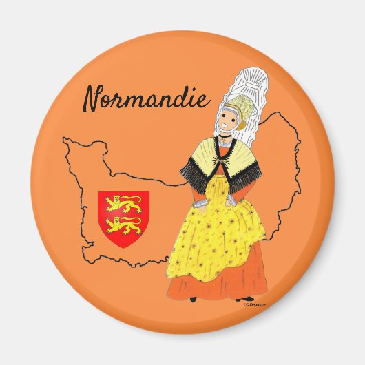 Normandie, Dieppe, Frankreich Magnet (Vorne)
