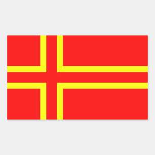 Normandie ethnische Flagge Rechteckiger Aufkleber