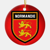 Normandie-Flagge Keramik Ornament (Vorne)