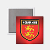 Normandie-Flagge Magnet (Vorderseite/Rückseite)