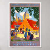 Normandie Frankreich Vintage Reise Poster (Vorne)