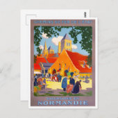 Normandie Frankreich Vintage Reise Postkarte (Vorne/Hinten)
