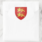 Normandie (Frankreich) Wappen Ovaler Aufkleber (Tasche)