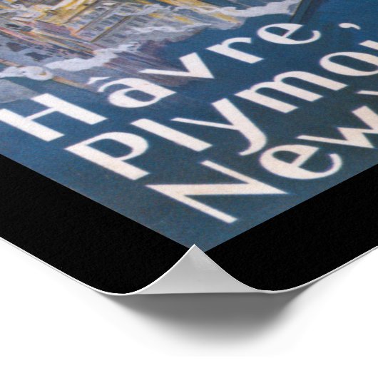 Normandie im Hafen von New York Poster (Ecke)