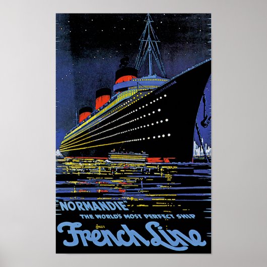 Normandie in der Nacht Poster (Vorne)