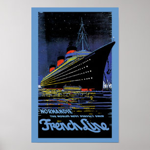 Normandie in der Nacht Poster