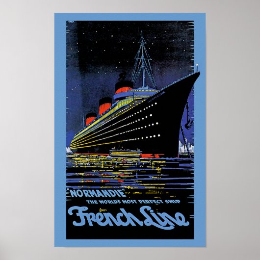 Normandie in der Nacht Poster (Vorne)
