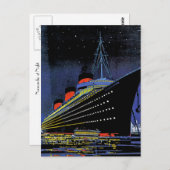 Normandie in der Nacht Postkarte (Vorne/Hinten)