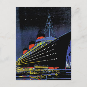 Normandie in der Nacht Postkarte