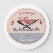 Normandie-Käse Große Wanduhr (Vorderseite)