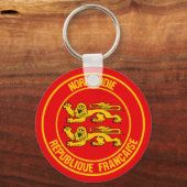 Normandie Round Emblem Schlüsselanhänger (Vorderseite)