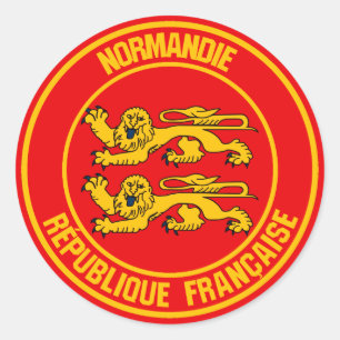 Normandie rundes Emblem Runder Aufkleber