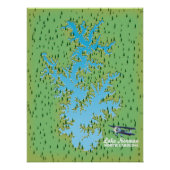 Normandie Süd Carolina Retrokarte Poster (Vorderseite)