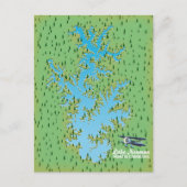 Normandie Süd Carolina Retrokarte Postkarte (Vorderseite)