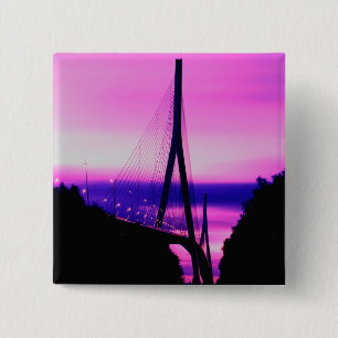 Normandiebrücke, Le Havre, Frankreich 2 Button