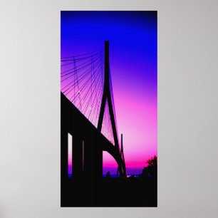 Normandiebrücke, Le Havre, Frankreich Poster