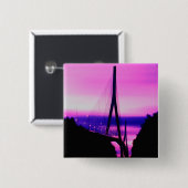 Normandy Bridge, Le Havre, Frankreich 2 Button (Vorne & Hinten)