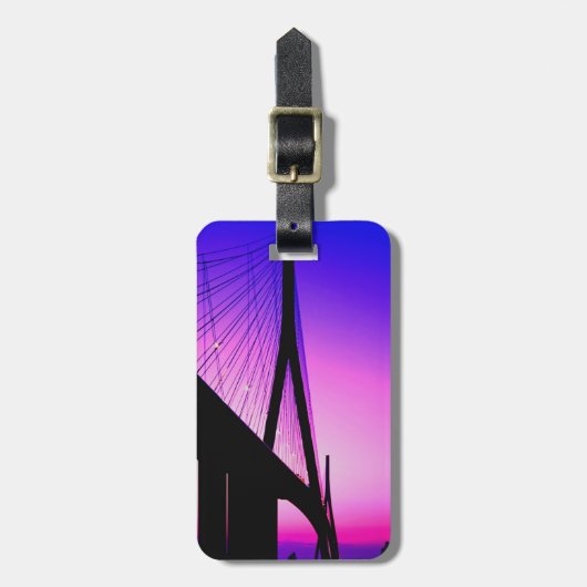 Normandy Bridge, Le Havre, Frankreich Gepäckanhänger (Vorderseite vertikal)