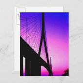 Normandy Bridge, Le Havre, Frankreich Postkarte (Vorne/Hinten)
