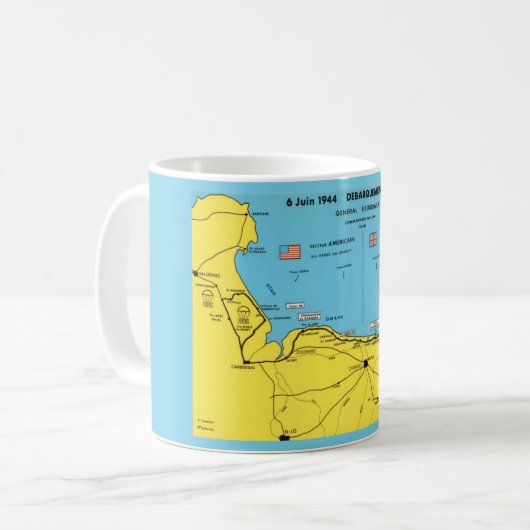 Normandy D-Day-Tasse Kaffeetasse (Vorderseite Links)