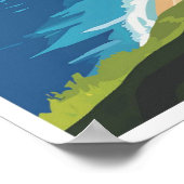 Normandy France Artwork Travel Place Illustration Poster (Ecke)