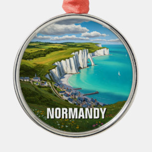 Normandy France Travel Ornament Aus Metall