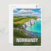 Normandy France Travel Postkarte (Vorne/Hinten)