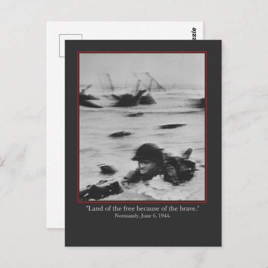 Normandy, June 6, 1944 - WW2 British Soldier Postkarte (Vorne/Hinten)