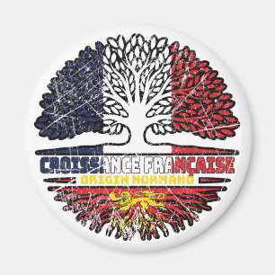 Normandy Norman Flag France Tree Roots Magnet