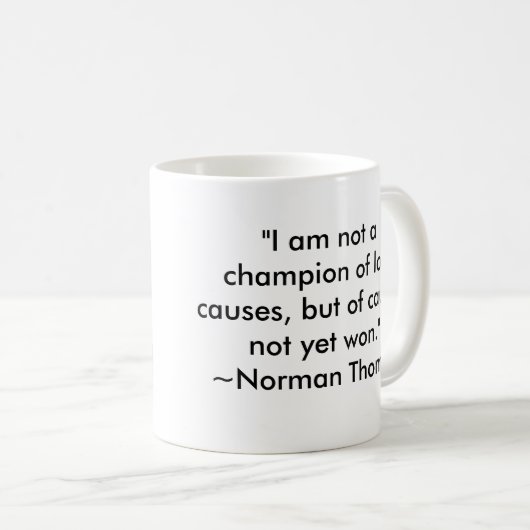 Normanne Thomas mit Zitat Kaffeetasse (VorderseiteRechts)