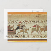 Normannen gehen in Pevensey und den Rittern aus Postkarte (Vorne/Hinten)