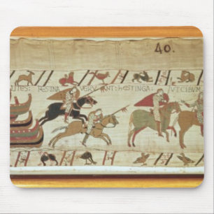 Normannen schiffen an Pevensey und an den Rittern Mousepad